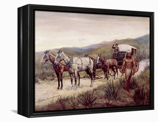 The Halted Stagecoach-Frederic Sackrider Remington-Framed Premier Image Canvas