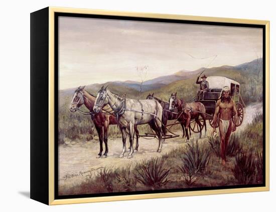 The Halted Stagecoach-Frederic Sackrider Remington-Framed Premier Image Canvas