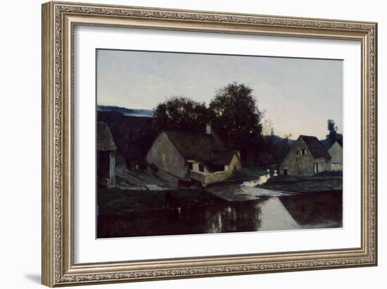 The Hamlet of Optevoz, c.1852-Charles Francois Daubigny-Framed Giclee Print