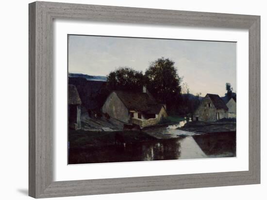 The Hamlet of Optevoz, c.1852-Charles Francois Daubigny-Framed Giclee Print