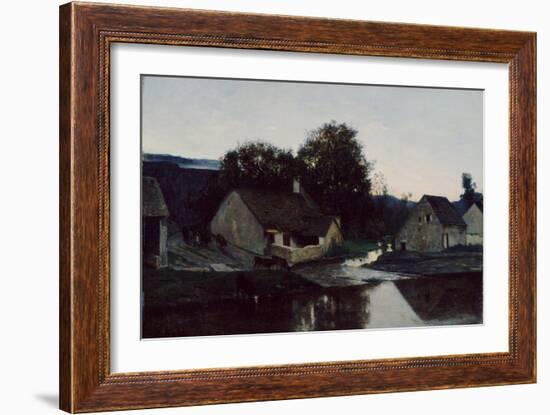 The Hamlet of Optevoz, c.1852-Charles Francois Daubigny-Framed Giclee Print