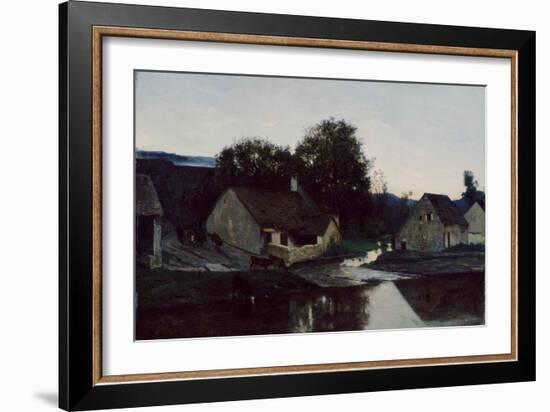 The Hamlet of Optevoz, c.1852-Charles Francois Daubigny-Framed Giclee Print