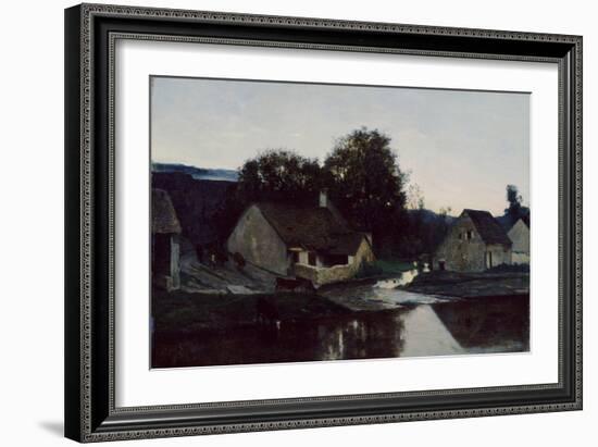 The Hamlet of Optevoz, c.1852-Charles Francois Daubigny-Framed Giclee Print