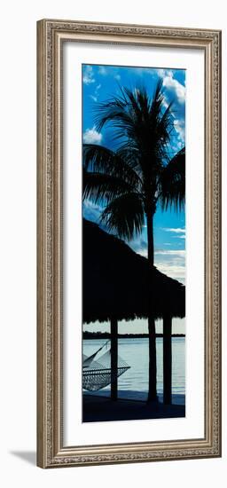 The Hammock and Palm Tree at Sunset - Beach Hut - Florida-Philippe Hugonnard-Framed Photographic Print