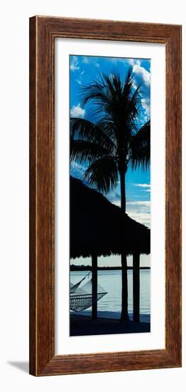 The Hammock and Palm Tree at Sunset - Beach Hut - Florida-Philippe Hugonnard-Framed Photographic Print