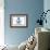 The Hamptons, New York - Blue and White Anchor-Lantern Press-Framed Art Print displayed on a wall