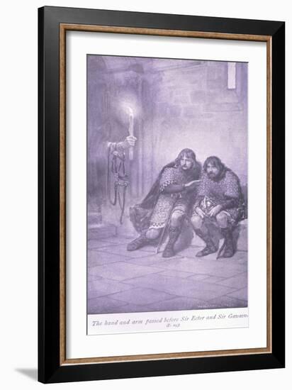 The Hand and Arm Passed before Sir Ectar and Sir Gawaine-William Henry Margetson-Framed Giclee Print