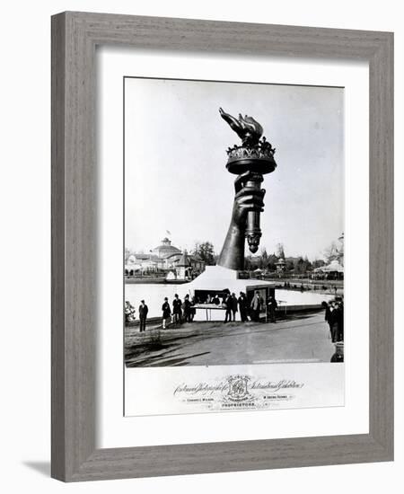 The Hand and Torch of the Statue of Liberty, 1876 (B/W Photo)-American Photographer-Framed Giclee Print