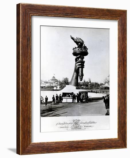 The Hand and Torch of the Statue of Liberty, 1876 (B/W Photo)-American Photographer-Framed Giclee Print