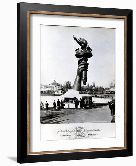 The Hand and Torch of the Statue of Liberty, 1876 (B/W Photo)-American Photographer-Framed Giclee Print