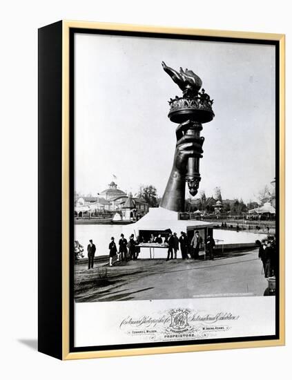 The Hand and Torch of the Statue of Liberty, 1876 (B/W Photo)-American Photographer-Framed Premier Image Canvas