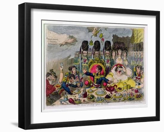 The Hand-Writing Upon the Wall, Published by Hannah Humphrey in 1803-James Gillray-Framed Giclee Print