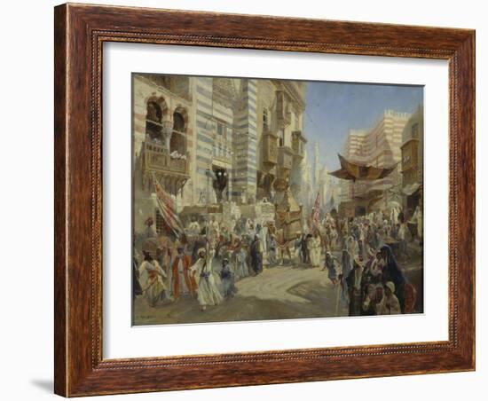 The Handing over of the Sacred Carpet in Cairo, 1876-Konstantin Yegorovich Makovsky-Framed Giclee Print