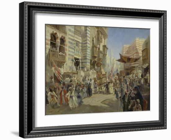 The Handing over of the Sacred Carpet in Cairo, 1876-Konstantin Yegorovich Makovsky-Framed Giclee Print