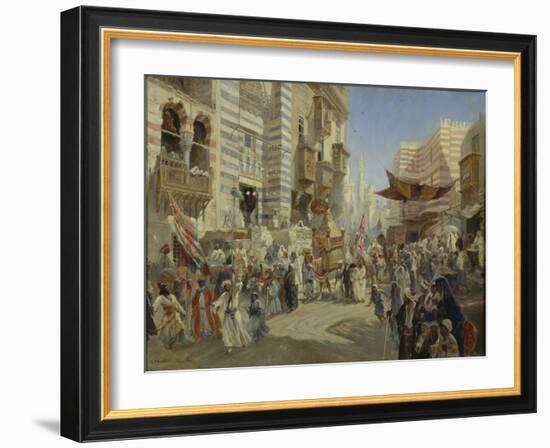 The Handing over of the Sacred Carpet in Cairo, 1876-Konstantin Yegorovich Makovsky-Framed Giclee Print