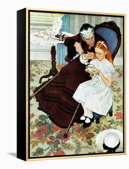 "The Handkerchief", January 27,1940-Norman Rockwell-Framed Premier Image Canvas