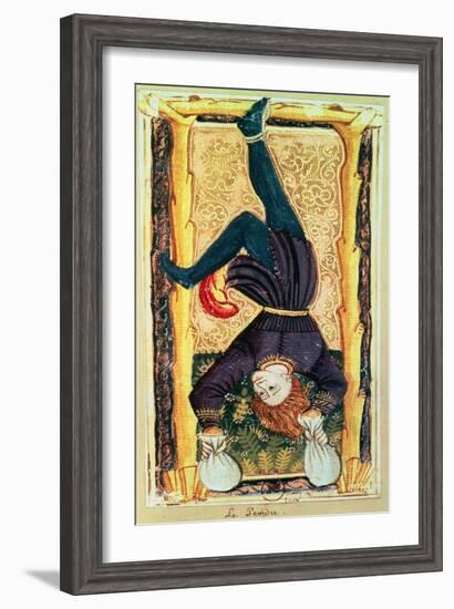 The Hanged Man, Tarot Card from the Charles VI or Gringonneur Deck-null-Framed Giclee Print