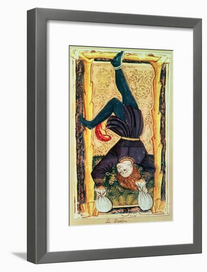 The Hanged Man, Tarot Card from the Charles VI or Gringonneur Deck-null-Framed Giclee Print