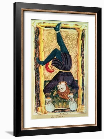 The Hanged Man, Tarot Card from the Charles VI or Gringonneur Deck--Framed Giclee Print