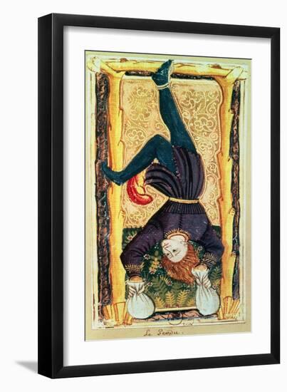 The Hanged Man, Tarot Card from the Charles VI or Gringonneur Deck-null-Framed Giclee Print