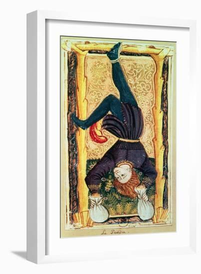 The Hanged Man, Tarot Card from the Charles VI or Gringonneur Deck-null-Framed Giclee Print