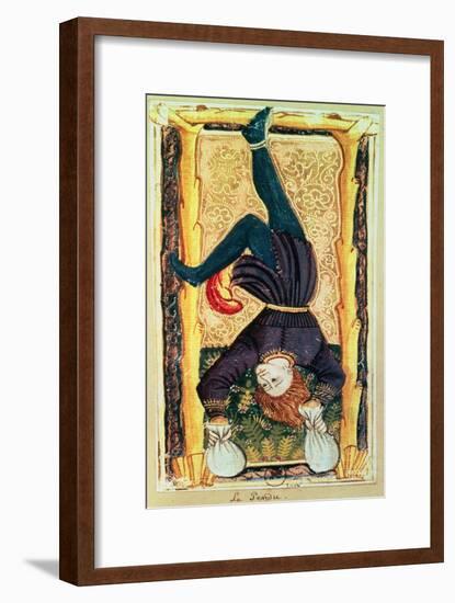 The Hanged Man, Tarot Card from the Charles VI or Gringonneur Deck-null-Framed Giclee Print