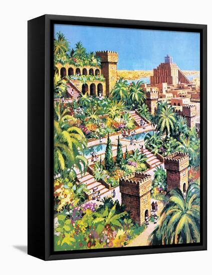The Hanging Gardens of Babylon-Green-Framed Premier Image Canvas