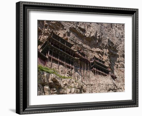 The Hanging Temple (Hanging Monastery) Near Mount Heng in the Province of Shanxi, China, Asia-Michael Runkel-Framed Photographic Print