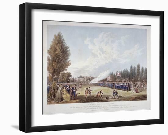 The Hans-Town Association Exercising at their Ground in Knightsbridge, London, 1799-Joseph Constantine Stadler-Framed Giclee Print