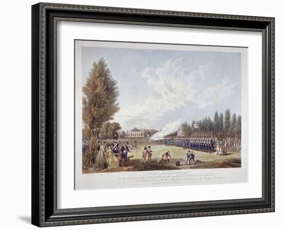 The Hans-Town Association Exercising at their Ground in Knightsbridge, London, 1799-Joseph Constantine Stadler-Framed Giclee Print