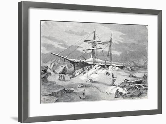 The 'Hansa' in Distress, Pub. London 1874-null-Framed Giclee Print