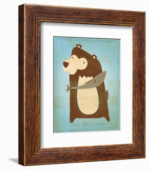 The Happy Bear-John Golden-Framed Art Print