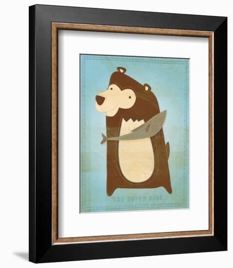 The Happy Bear-John Golden-Framed Art Print