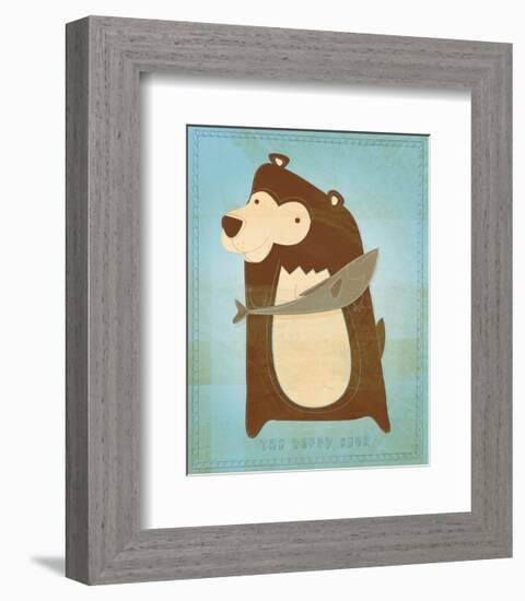 The Happy Bear-John Golden-Framed Art Print