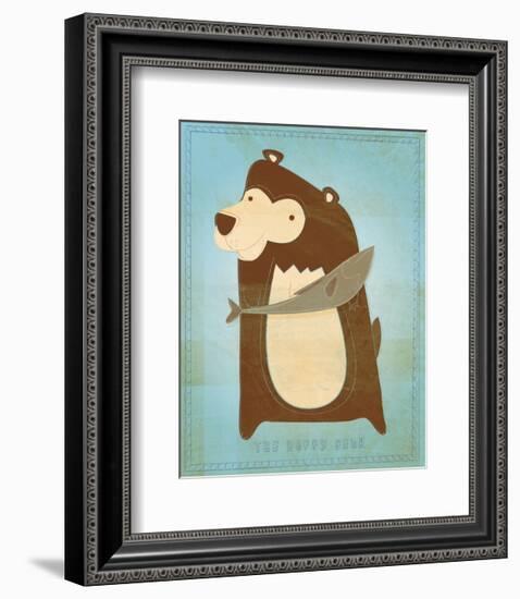 The Happy Bear-John Golden-Framed Art Print