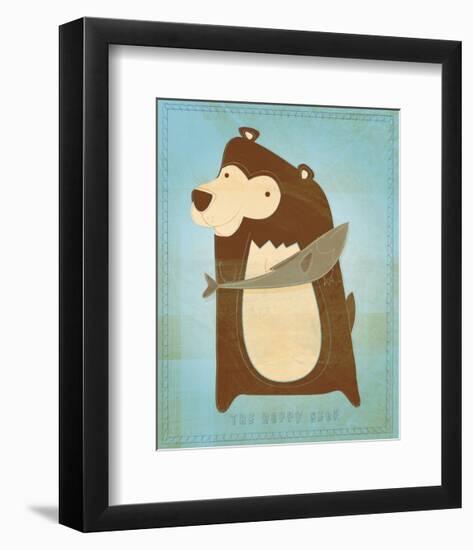 The Happy Bear-John Golden-Framed Art Print