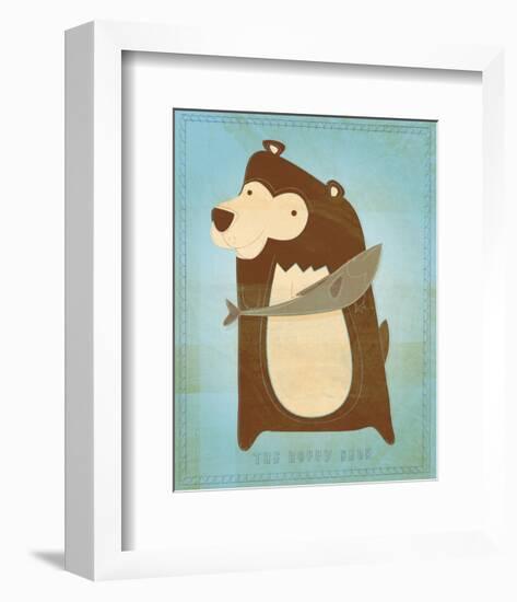 The Happy Bear-John Golden-Framed Art Print