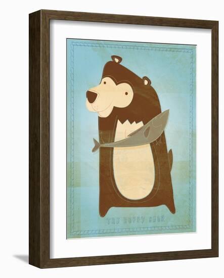 The Happy Bear-John W Golden-Framed Giclee Print