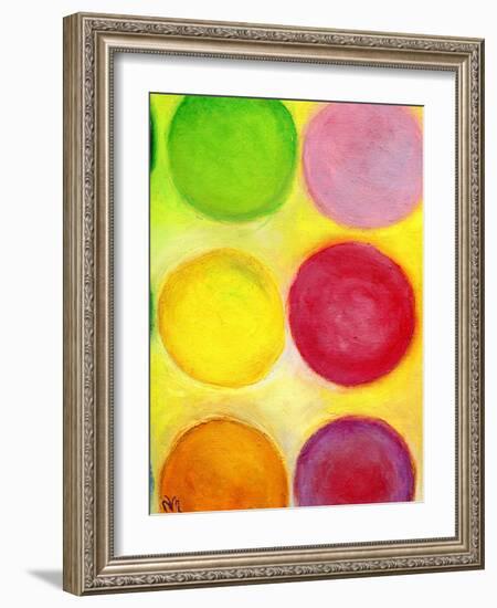 The Happy Dots 1, 2014-Nancy Moniz-Framed Giclee Print