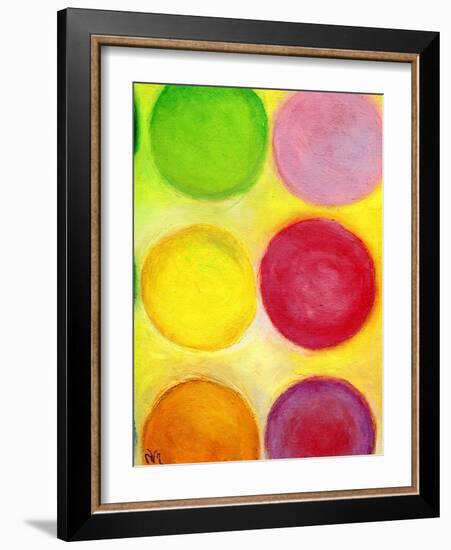 The Happy Dots 1, 2014-Nancy Moniz-Framed Giclee Print