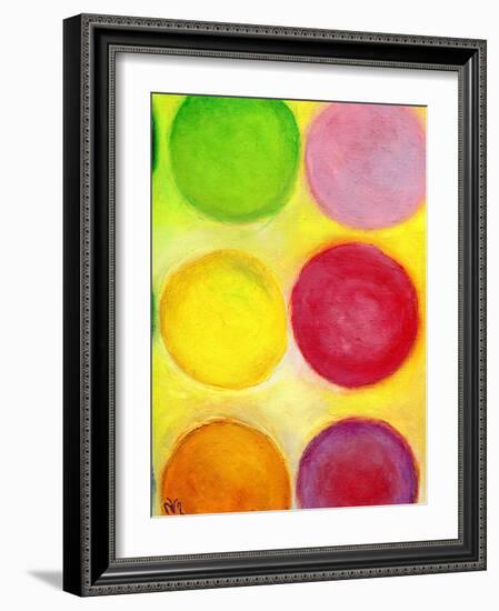 The Happy Dots 1, 2014-Nancy Moniz-Framed Giclee Print