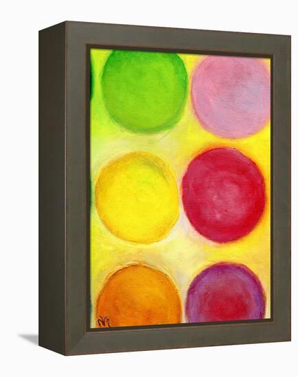 The Happy Dots 1, 2014-Nancy Moniz-Framed Premier Image Canvas