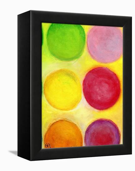 The Happy Dots 1, 2014-Nancy Moniz-Framed Premier Image Canvas