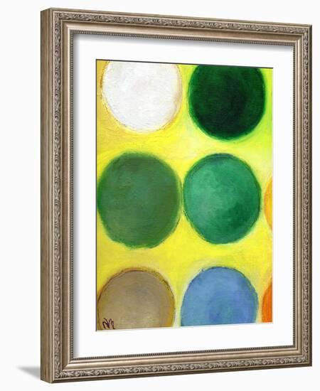 The Happy Dots 2, 2014-Nancy Moniz-Framed Giclee Print