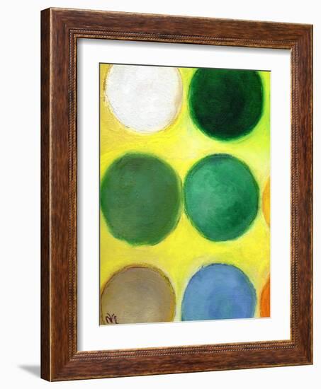 The Happy Dots 2, 2014-Nancy Moniz-Framed Giclee Print