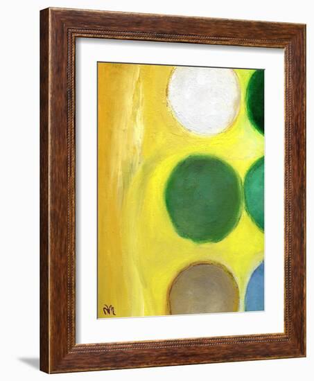 The Happy Dots 3, 2014-Nancy Moniz-Framed Giclee Print