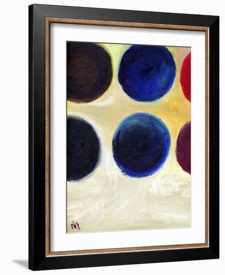 The Happy Dots 8, 2014-Nancy Moniz-Framed Giclee Print