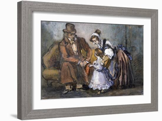 The Happy Family, 1847-Paul Gavarni-Framed Giclee Print