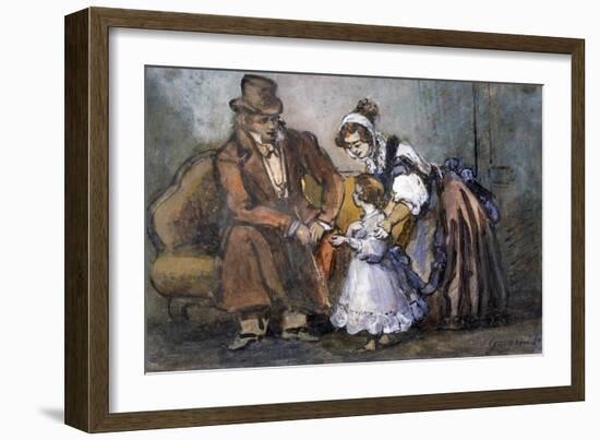 The Happy Family, 1847-Paul Gavarni-Framed Giclee Print