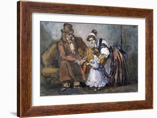 The Happy Family, 1847-Paul Gavarni-Framed Giclee Print